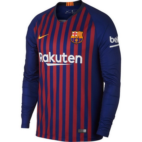 Camiseta Barcelona 1ª ML 2018-2019 Rojo Azul